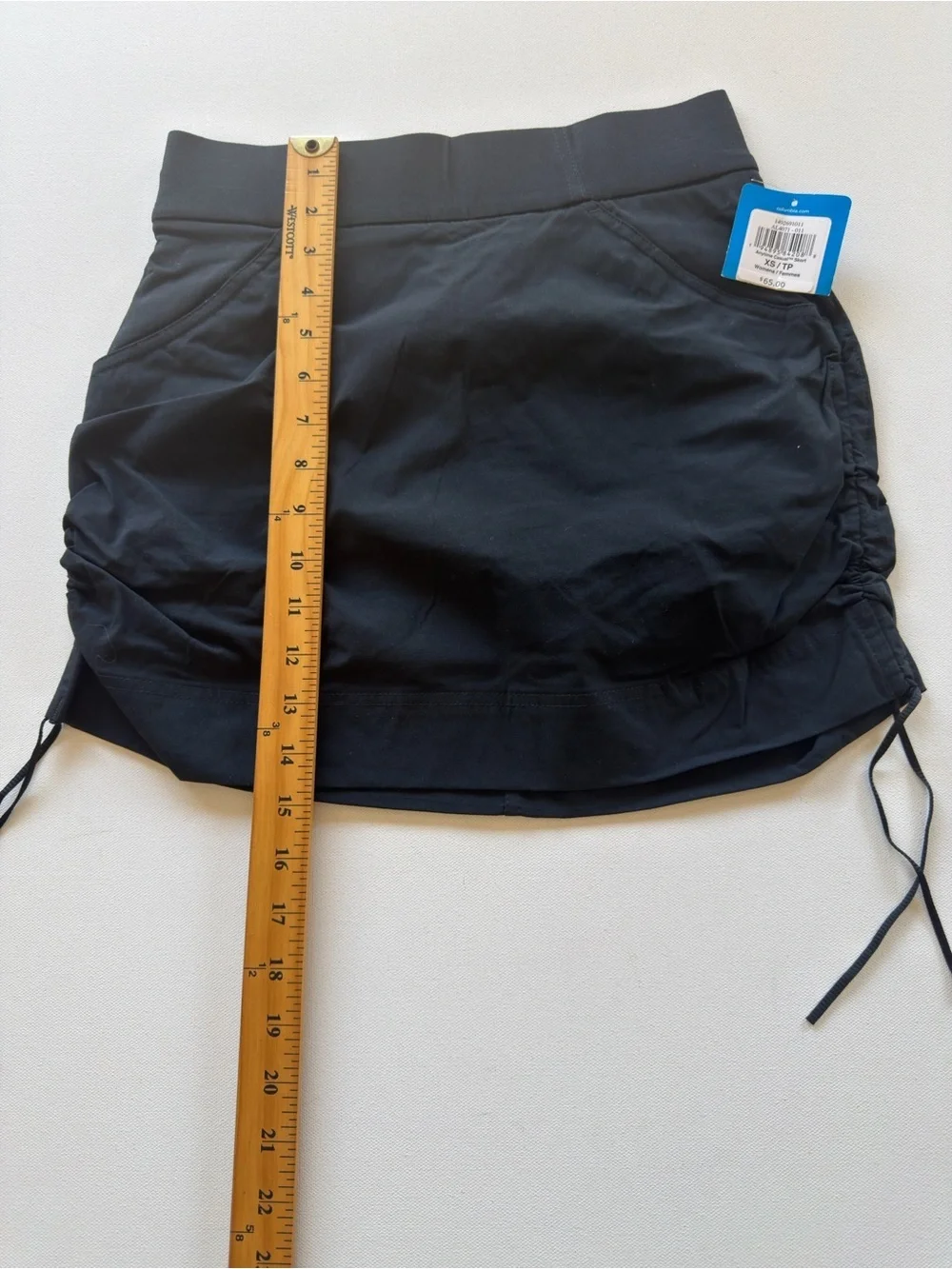 NWT Columbia Women's Black Athletic Skort with Side Ruching Size XS (C1)